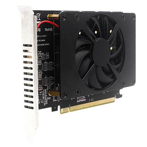 金胜PCIEX16 NVME M.2 MKEY SSD RAID阵列扩展转接卡 PCIE拆分卡