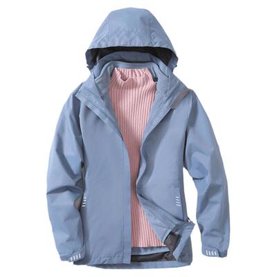 冬季户外冲锋衣女可拆卸加绒