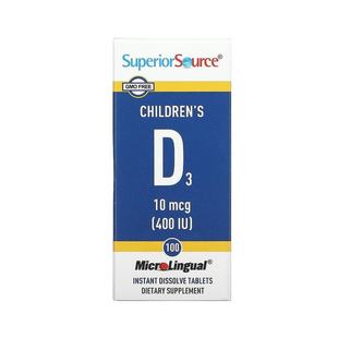 香港直发Superior Source儿童维生素D3膳食补充剂100片