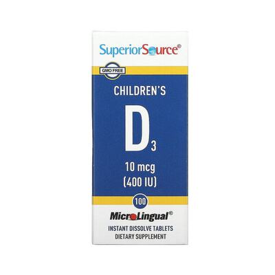 香港直发Superior Source儿童维生素D3膳食补充剂100片
