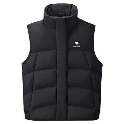 骆驼三防羽绒马甲25冬男款女款90绒子加绒保暖立领防泼水背心外套