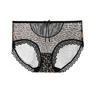 豹纹内裤女性感法式绝美蕾丝三角裤纯棉裆中腰2026新款夏季高级感