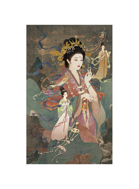 3djp平面塑料拼图中式古风插画