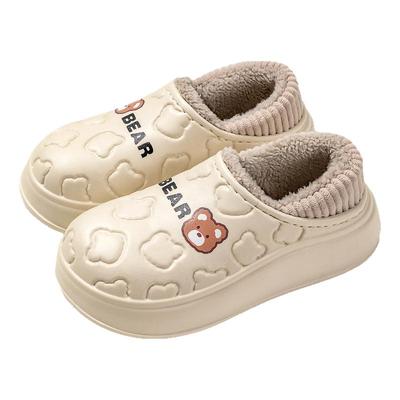 防水棉拖鞋女款室内家居冬季包跟