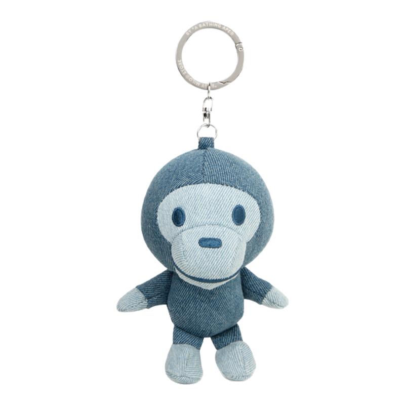 现货 BAPE BABY MILO 牛仔猴子 毛绒公仔玩偶挂件 钥匙圈 包挂