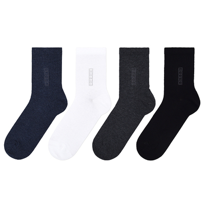 棉元素男士袜子棉质常规厚款提花