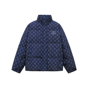 梓渝同款NFL美橄超级碗NY巨人队羽绒服 复古老花高蓬松白鸭绒外套