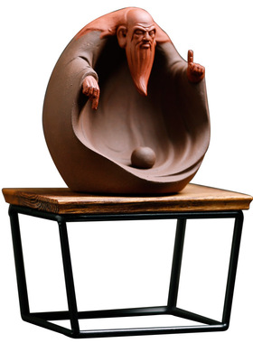 手工紫砂客厅玄关贺寿礼老子像