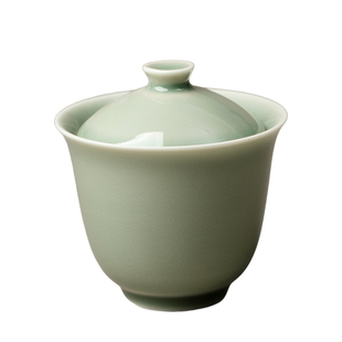 束刻 越窑青瓷盖碗壶承三件套禅意高档功夫茶具泡茶碗陶瓷喝茶碗