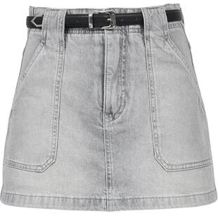 ONLY2025秋冬新款实用贴布口袋显高显瘦A字高腰裤裙短裤牛仔裤女