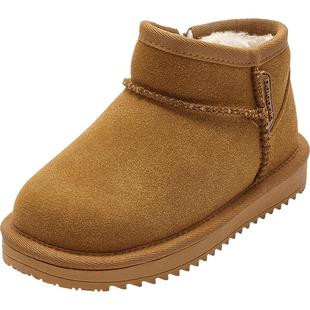 巴拉巴拉童鞋儿童雪地靴男女童2025年新款冬短靴加绒加厚低帮棉靴