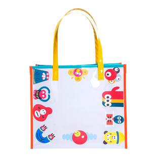 尚盈@夏季透明pvc果冻包女大容量手提包产检妈咪包外出轻便母婴包