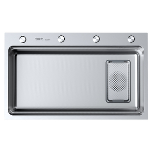 日丰水槽大单槽家用厨房304不锈钢加厚洗碗槽台下洗菜盆单盆水池