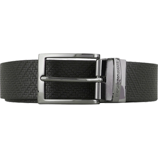 【自营】EMPORIOARMANI阿玛尼Logo标平滑扣牛皮革皮带男款腰带