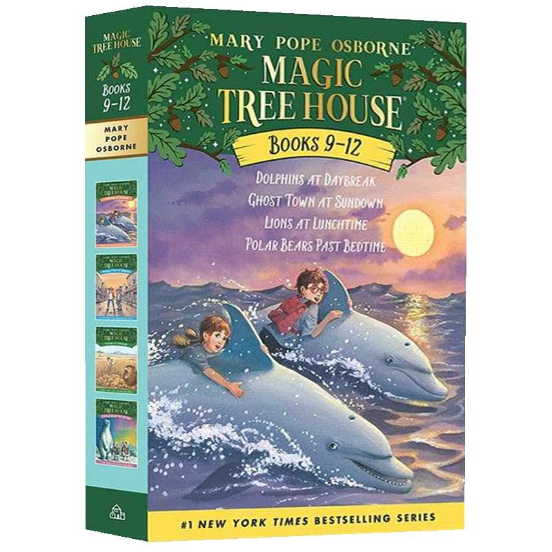 神奇树屋9-12盒装 英文原版 Magic Tree House 英文版进口英语探险文学小说 美国中小学课外阅读故事章节桥梁书儿童全英语书