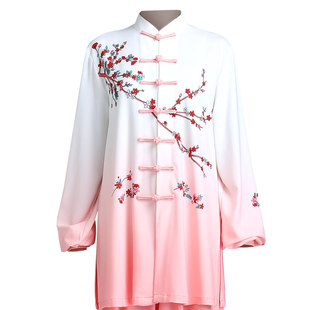 新款表演太极服女款高端太极拳练功服八段锦套装春秋武术比赛服装