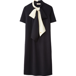 【线上专享】TORY BURCH 汤丽柏琦 系结针织短袖连衣裙 63205
