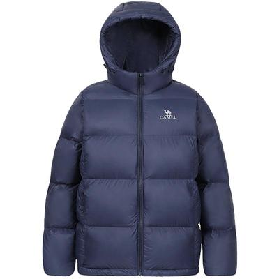 小红书同款白鸭绒面包服骆驼连帽