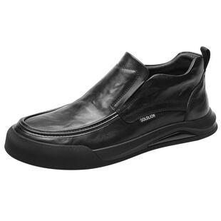 Goldlion/金利来春秋头层牛皮鞋男2025新款休闲鞋户外高帮男鞋