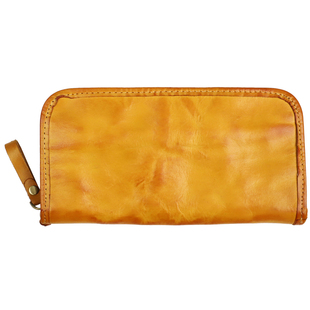 植鞣头层牛皮女手拿包男女真皮长款拉链钱包复古大容量手机包长夹