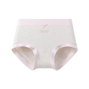 三福女高腰包臀内裤 甜美字母印花花纱随意裁莫代尔三角裤512928