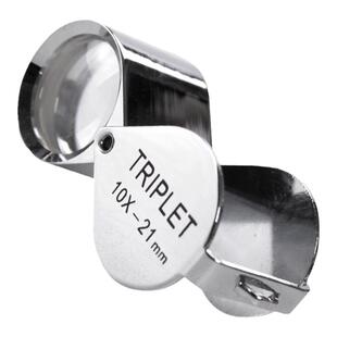 10倍珠宝放大镜学院钻石翡翠GIC考试专用三层光学玻璃消球差色差