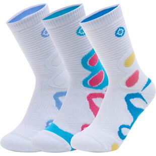 准者儿童篮球袜男女童跑步训练毛巾底中大童长筒防滑运动袜子彩蝶