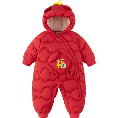 巴拉巴拉宝宝羽绒连体衣婴儿哈衣