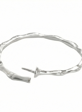 经典竹节款珍珠戒指空托