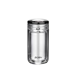 加厚双层高硼硅玻璃杯迷你便携水晶玻璃盖个人专用新款水杯子男女