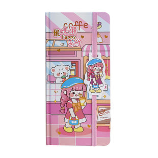 长条本weeks手帐本女孩儿童高颜值ins风女生款可爱艺术a7绑带手账本网红网格方格精致旅行小众本子高级感