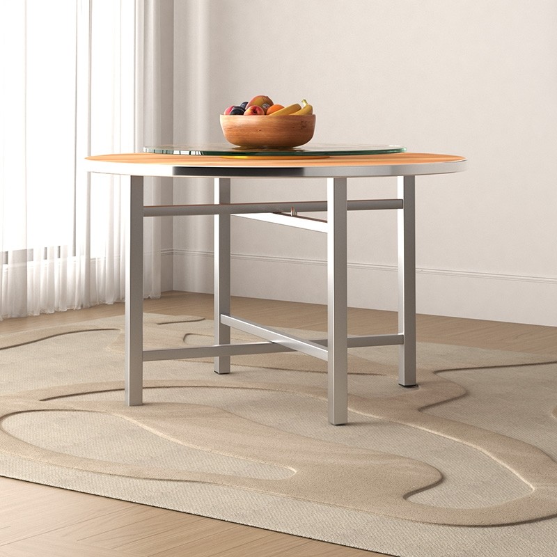 酒店餐桌圆桌餐馆吃饭宴会小户型商用简易宴席简约酒席现代圆形