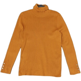 美国单C家高领长袖打底针织衫秋冬多色内搭高弹力修身大码薄毛衣