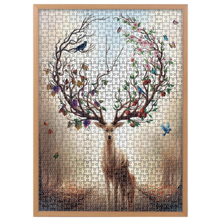 拼图框架裱框500块收纳相框50×75拼图框1000片画框外框挂墙定制