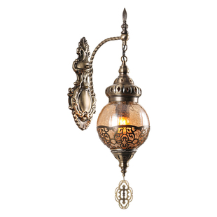 特色酒店民宿卧室床头民谣酒馆酒吧泰式SPA琥珀色昏暗暖色壁灯