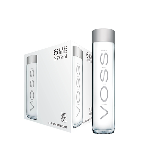 VOSS芙丝挪威进口天然泉水375ml*6瓶高端玻璃瓶饮用水