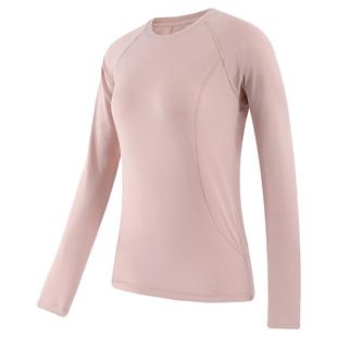 骆驼瑜伽服女长袖秋冬薄绒运动服上衣健身服跑步衣服休闲紧身衣