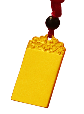 正朝黄男镀金可刻字吊牌纯金色