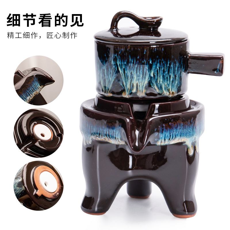 窑变功夫茶具套装家用办公室会客懒人整套泡茶茶具半自动器