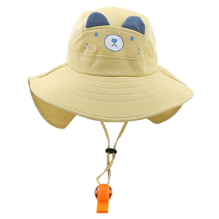 宝宝帽子夏季薄款儿童防晒帽大帽檐遮阳渔夫帽夏天男童女童太阳帽