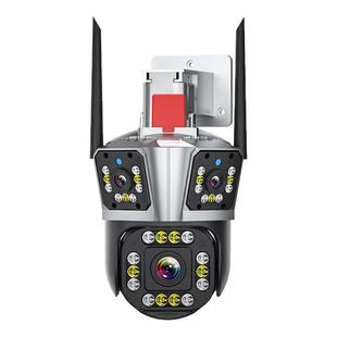 360度全景无死角监控器无线家用手机远程室外高清三画面摄像影头