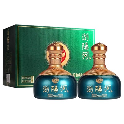 浏阳河柔和52度纯粮浓香白酒高档礼盒送礼老丈人年礼酒业盒装酿造