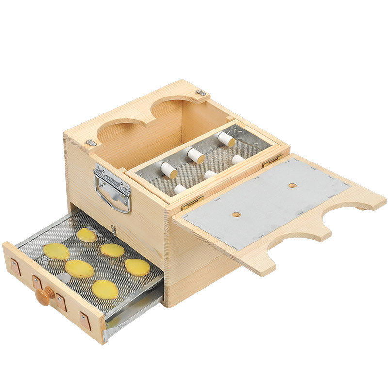 正品实木双足器具家用艾灸盒