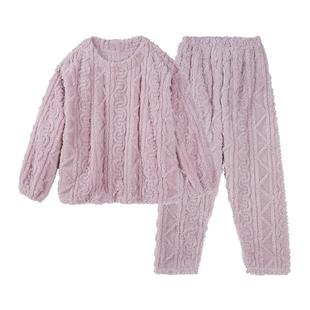 幸棉睡衣女款2025新款加厚冬珊瑚绒保暖情侣可外穿两件套男家居服