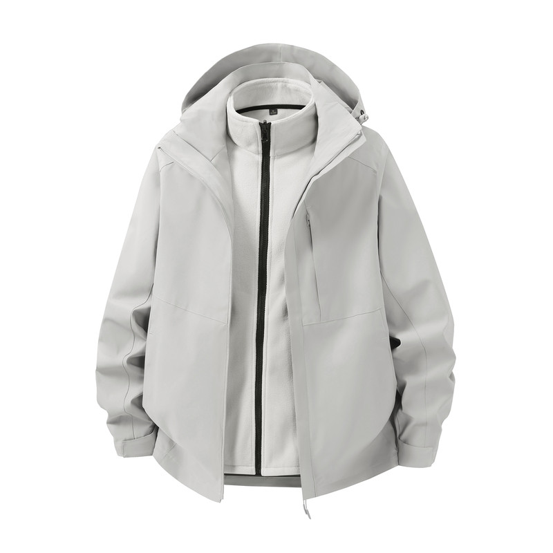冲锋衣定制三合一印logo工作服定做工装冬季外套订制公司团队工服