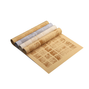 本悦蜡染仿古拓片带格子四尺六尺对开做旧宣纸书法专用纸复古半生半熟毛笔字创作参赛投稿小楷隶书方格作品纸