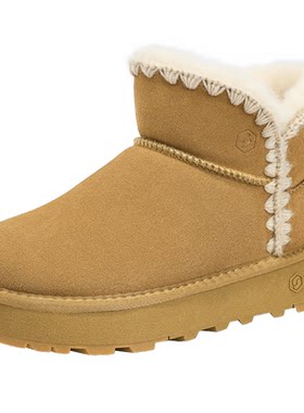 UBZ短筒绞线防水厚底雪地靴女