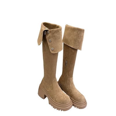 内增高8/10cm~真皮过膝长筒靴子
