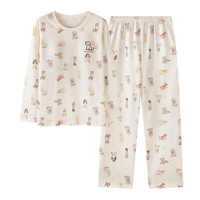 卡之恋纯棉加厚睡衣女春秋冬长袖