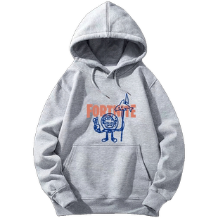 堡垒之夜联名Fortnite游戏周边男女情侣装秋冬款宽松休闲带帽卫衣